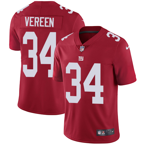 Nike Giants #34 Shane Vereen Red Alternate Men's Stitched NFL Vapor Untouchable Limited Jersey - Click Image to Close